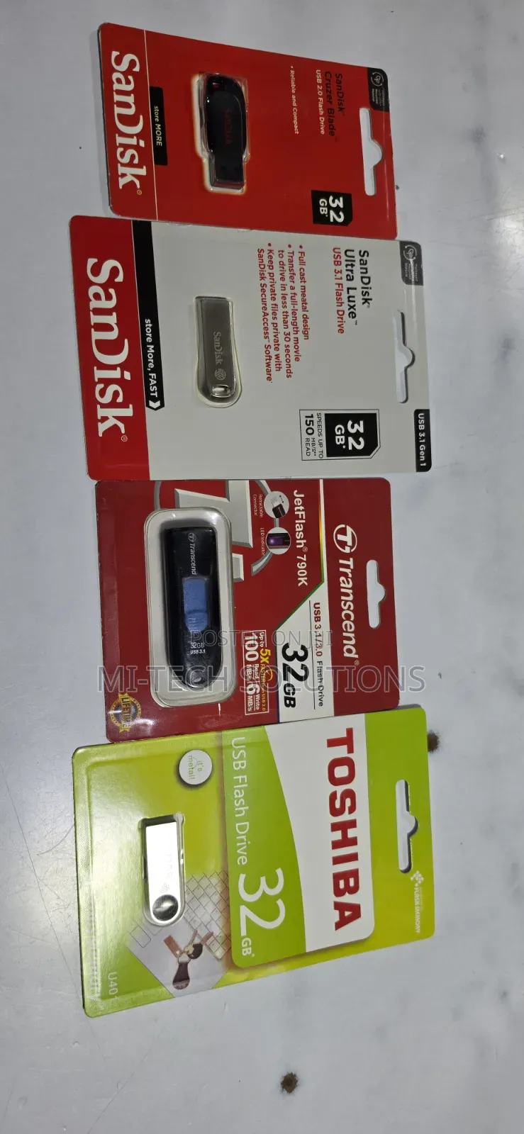 32gb Flashdisks Sandisk, Transcend, Toshiba, Hp