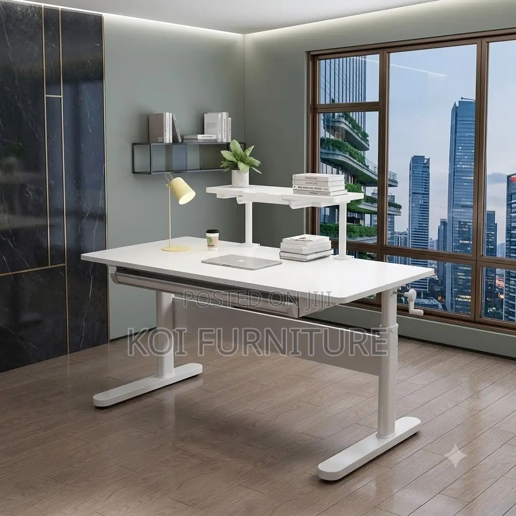 Office Desk; Manual Adjustable Home Office Desktop Table