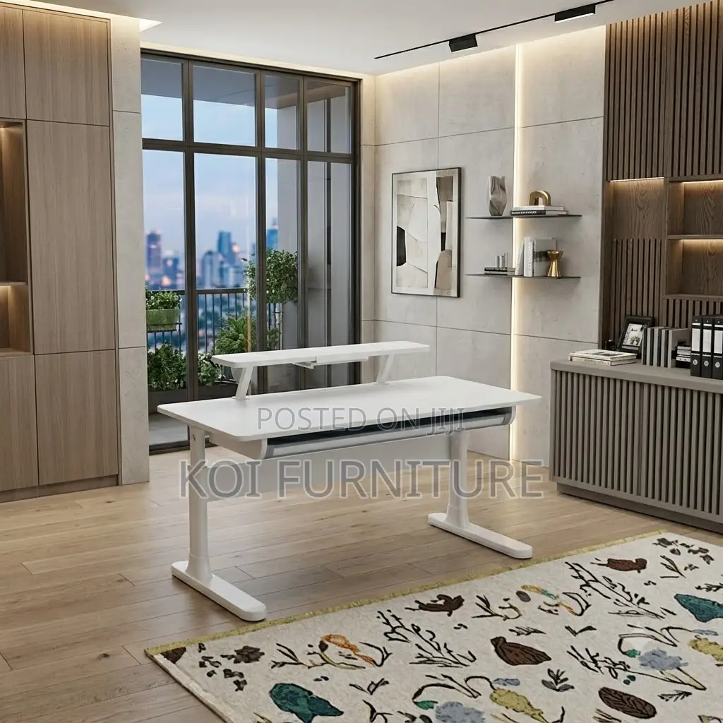 Office Desk; Manual Adjustable Home Office Desktop Table