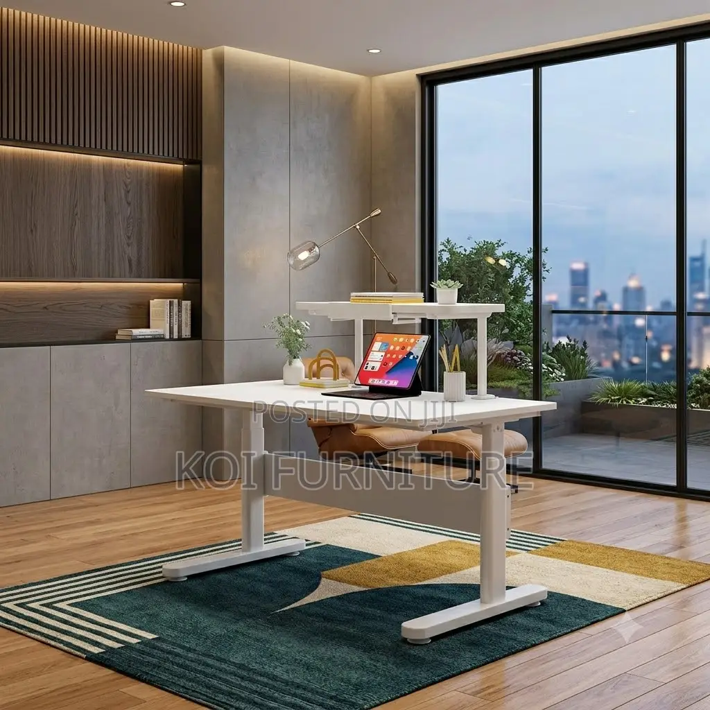 Office Desk; Manual Adjustable Home Office Desktop Table