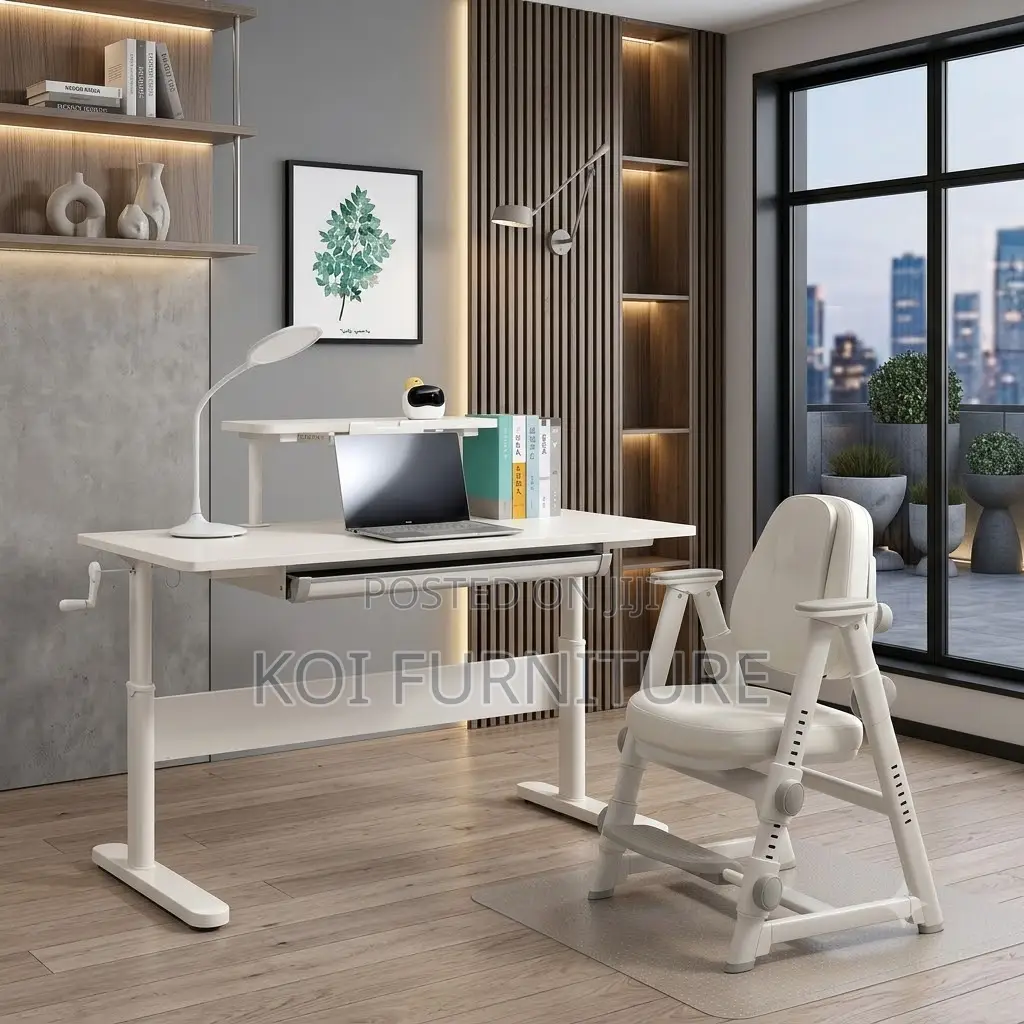 Office Desk; Manual Adjustable Home Office Desktop Table