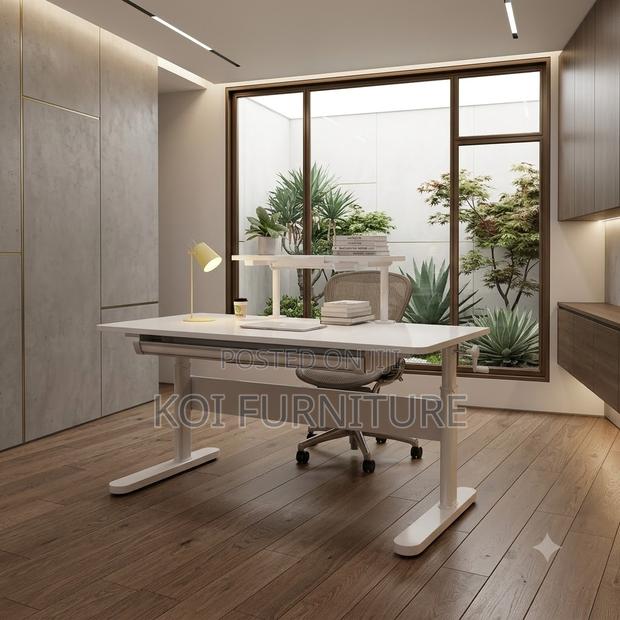 Office Desk; Manual Adjustable Home Office Desktop Table - thumbnail 5