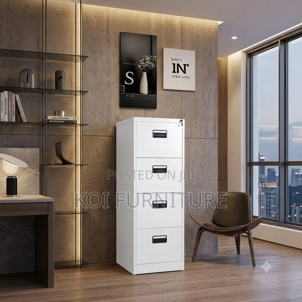 Office Cabinet; Steel Four Drawers Executive Storage Cabinet