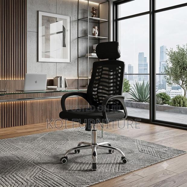 Office Chairs; Adjustable Height Headrest Chair - thumbnail 2