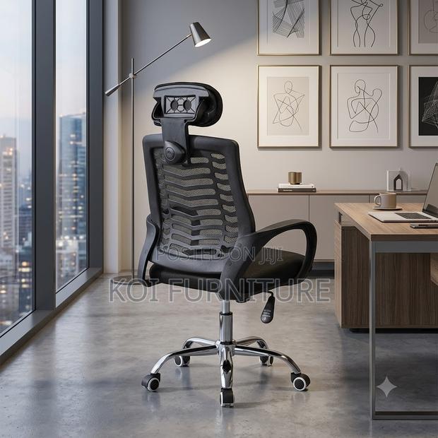 Office Chairs; Adjustable Height Headrest Chair - thumbnail 4