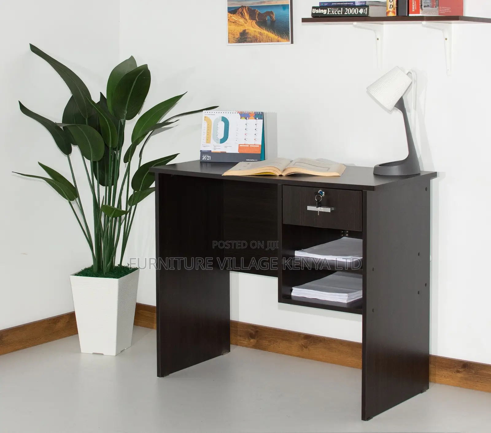 Office Study Desk With Drawers