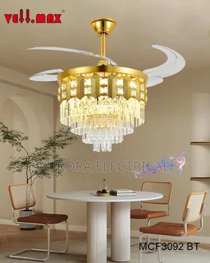 Crystal Chandelier With Fan