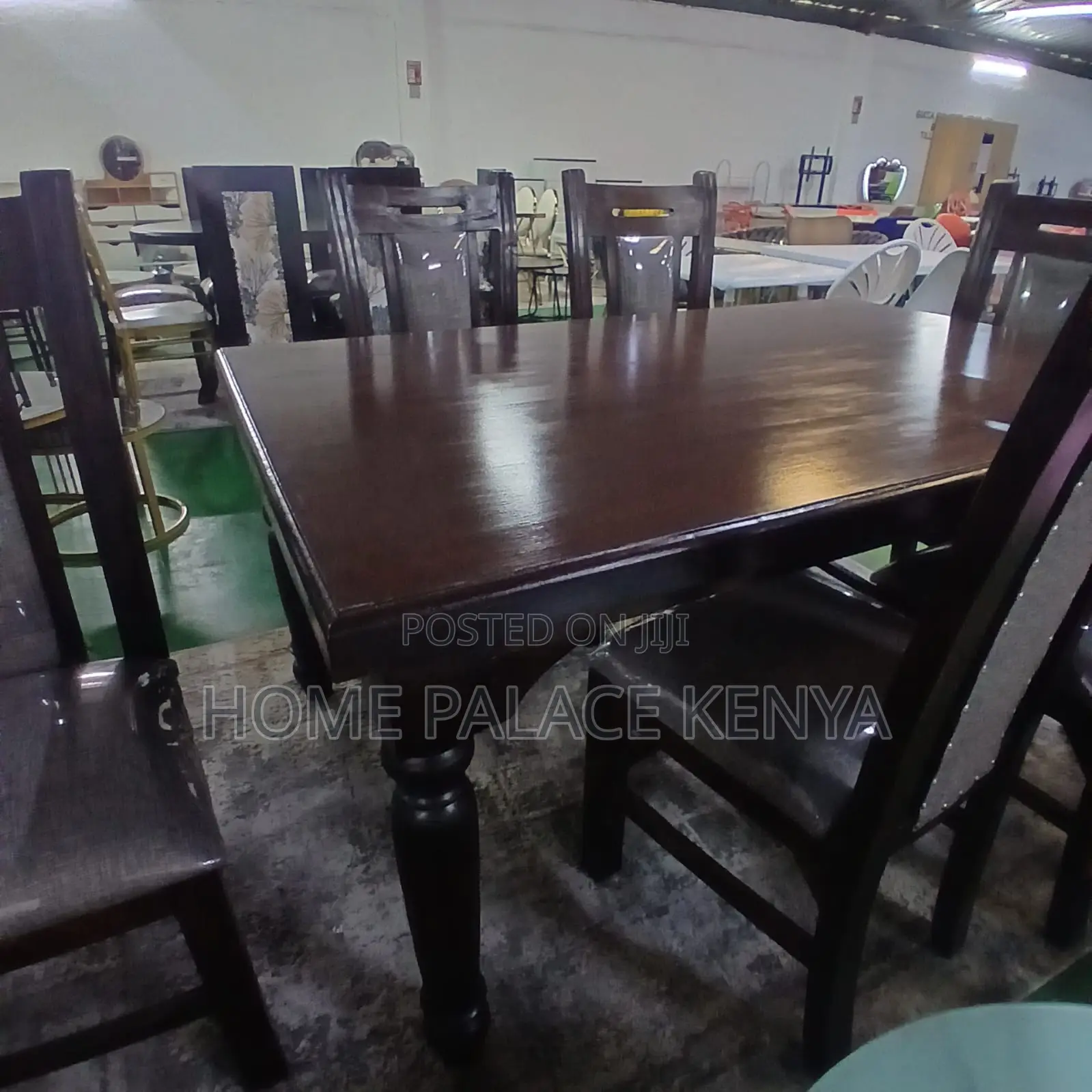 Dining Set: 7 Piece Mahogany Set With Anti Spill Protective Cover