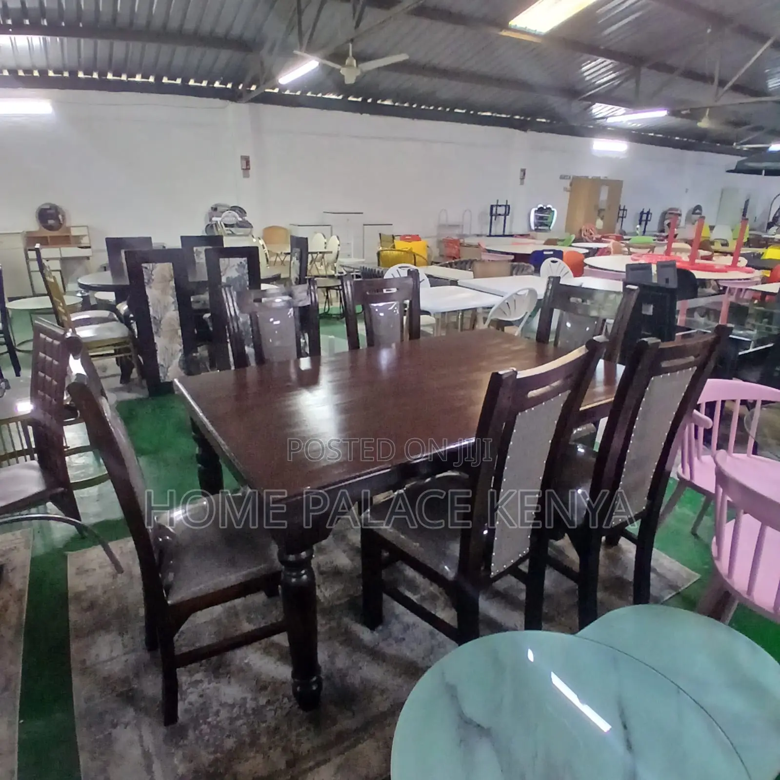 Dining Set: 7 Piece Mahogany Set With Anti Spill Protective Cover