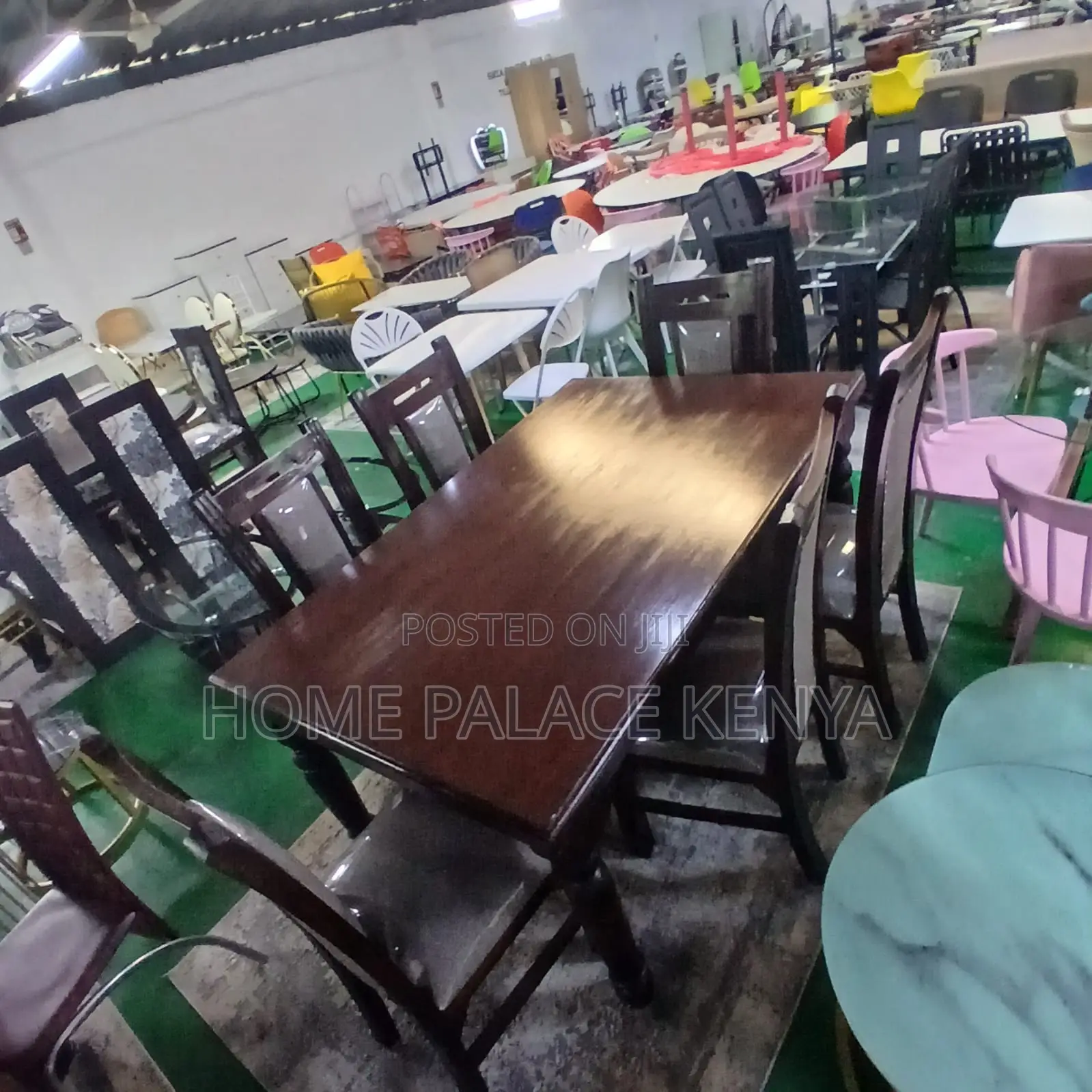 Dining Set: 7 Piece Mahogany Set With Anti Spill Protective Cover
