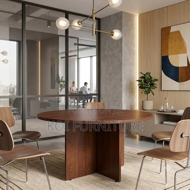 Office Table; 1.2 Meters Round 4 Seaters Wooden Boardroom Table