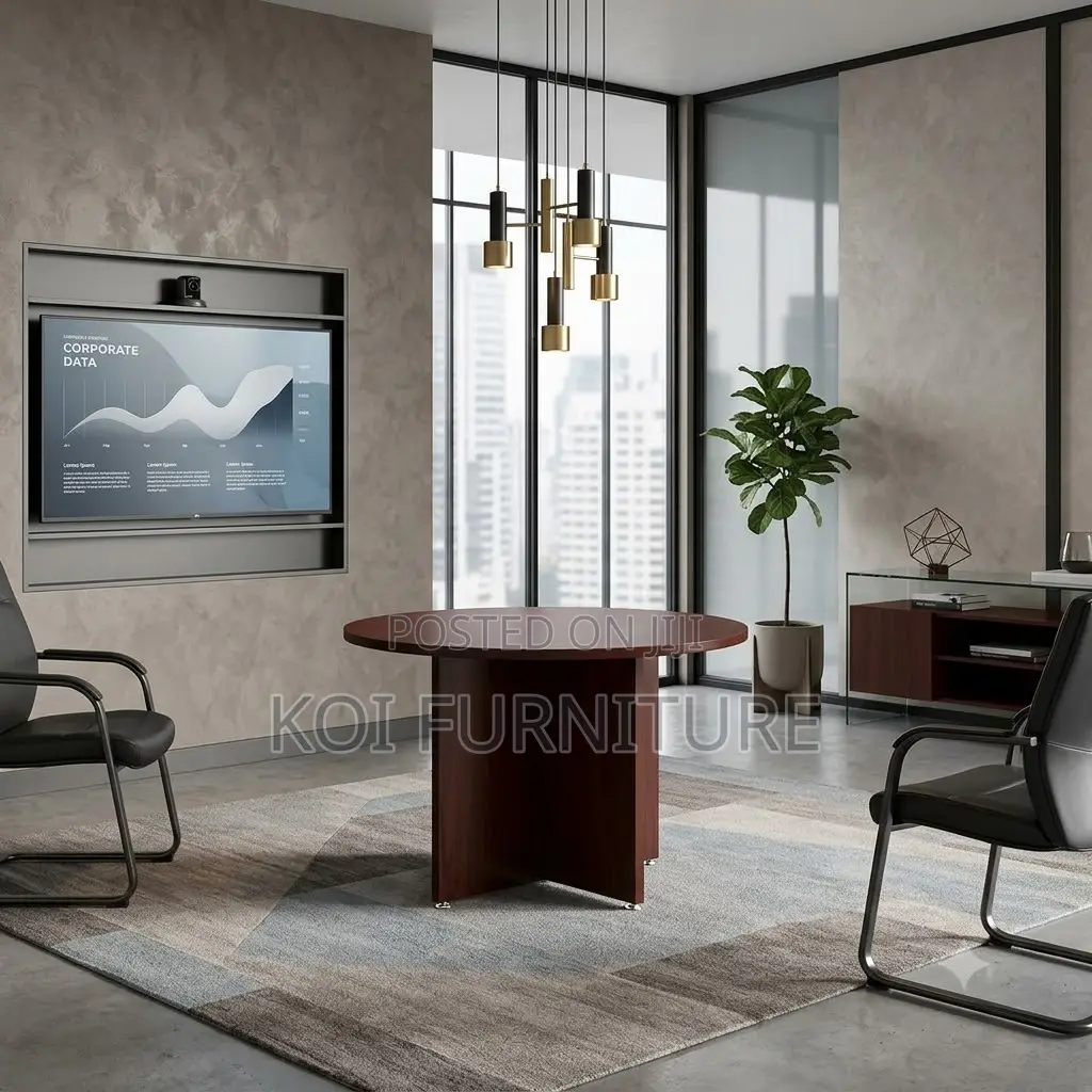 Office Table; 1.2 Meters Round 4 Seaters Wooden Boardroom Table