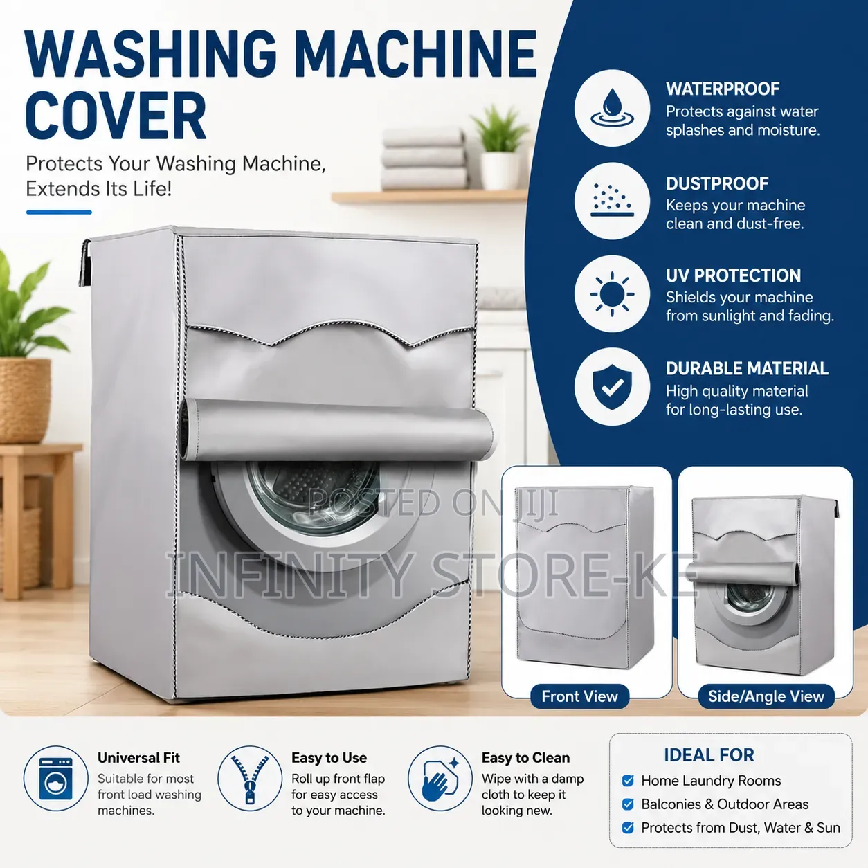 Waterproof Washing Machine Cover Dustproof Durable Washer Protector
