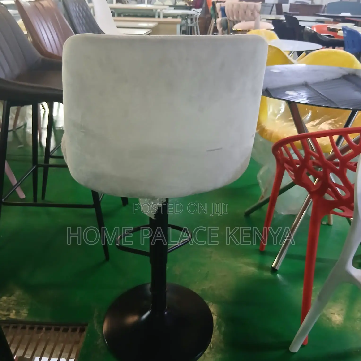 Bar Stool: Cozy Lambswool Fabric Bar Chair
