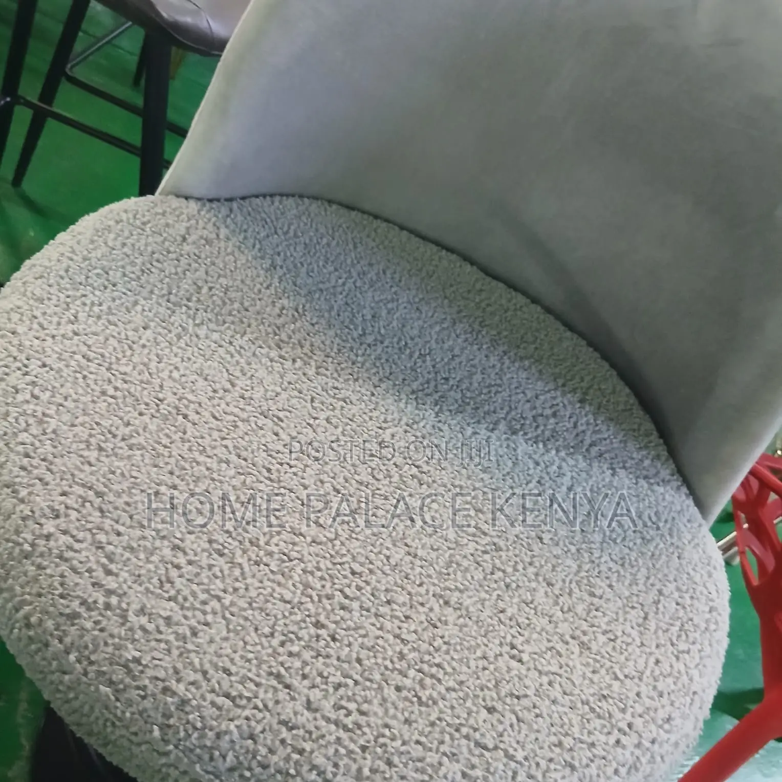 Bar Stool: Cozy Lambswool Fabric Bar Chair