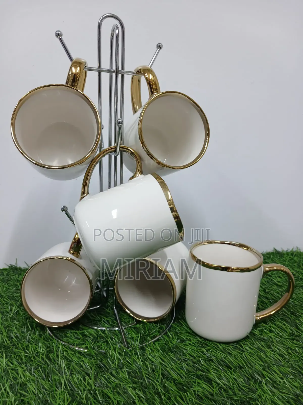 Gold Rimmed Breakfast Cups
