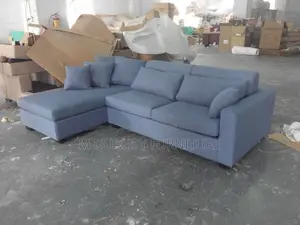 Blue 7 Seater L Shaped Sofa