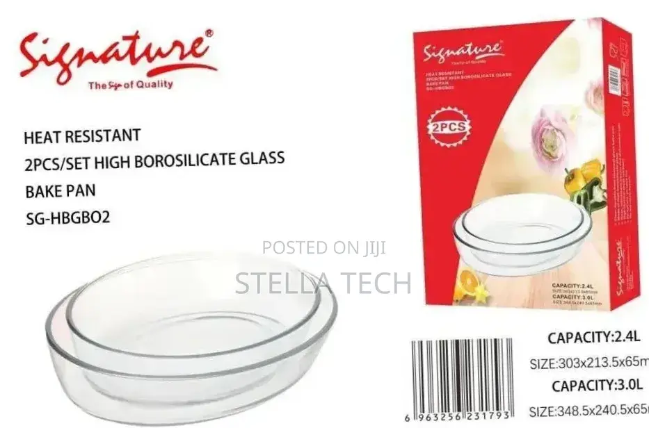 Signature Pcs Oval Glass Bake Pan Set