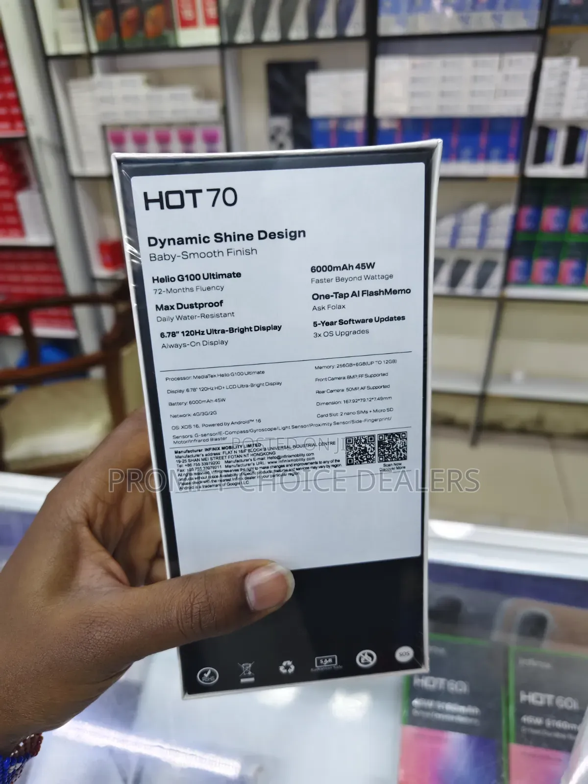 New Infinix Hot 70 256 GB Black