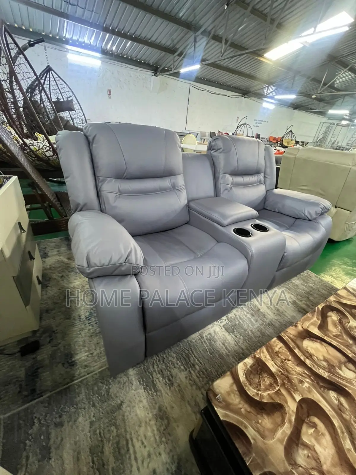 Home Sofa: 2 Person Recliner Set With Storage and Cupholder