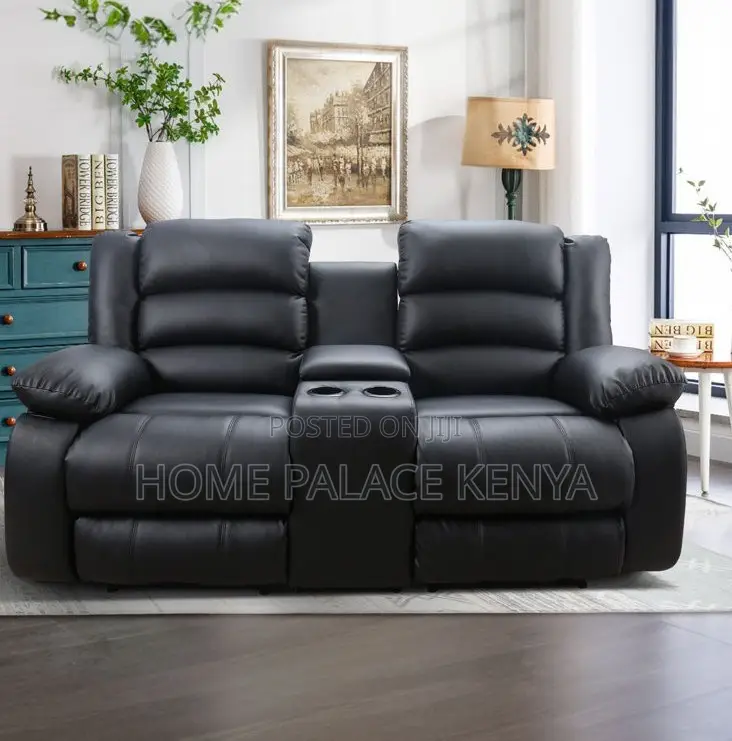 Home Sofa: 2 Person Recliner Set With Storage and Cupholder