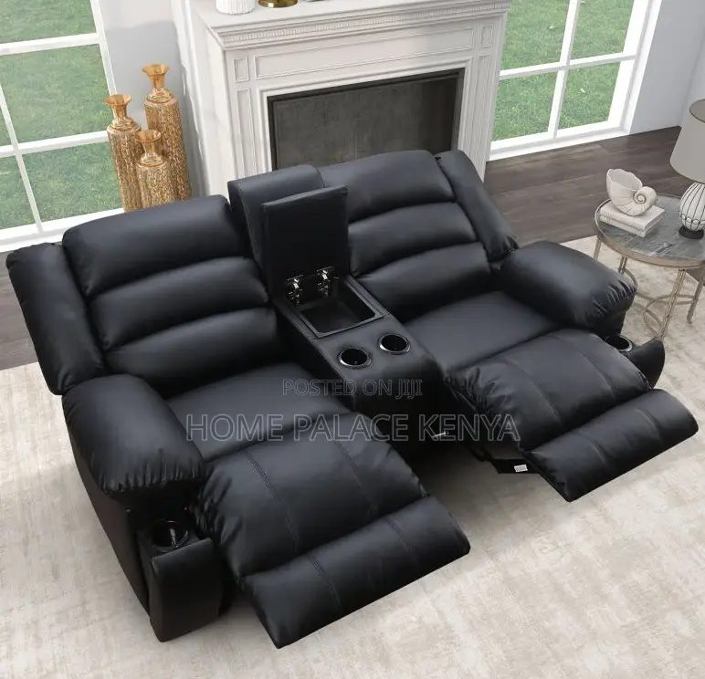 Home Sofa: 2 Person Recliner Set With Storage and Cupholder