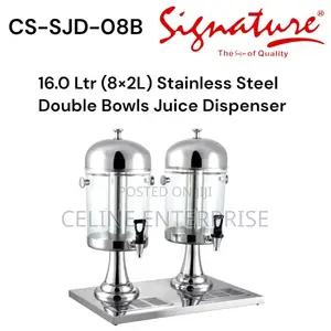 Signature 8×2 LTR Stainless Steel Double Bowls Juice Dispenser