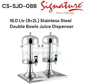 Signature 8×2 LTR Stainless Steel Double Bowls Juice Dispenser