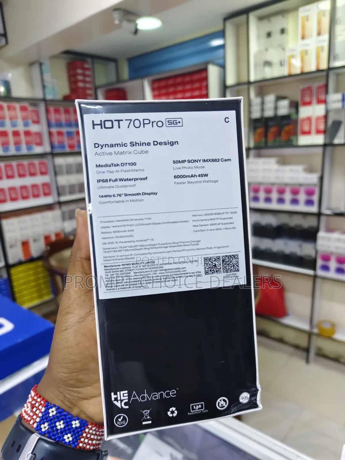 New Infinix Hot 70 256 GB Gray