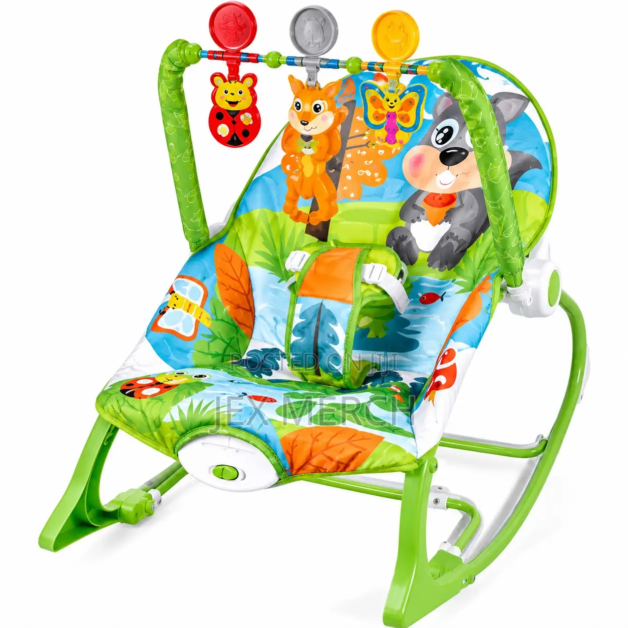 Baby Rocker With Calming Vibrations- Multicoloured