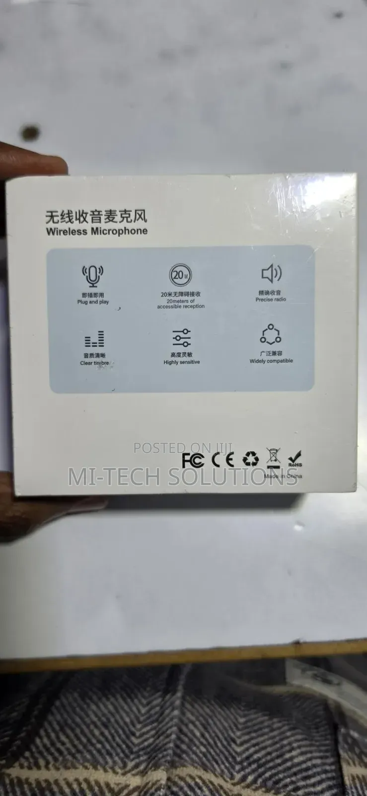 Magnetic Button Wireless Lavalier/Lapel/Phone Microphone