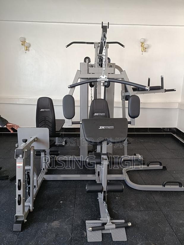 Jx Six Station Multigym With 200kg Steel Weight Stack.