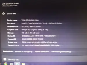 Desktop Computer HP ProDesk 600 G3 8GB Intel Core i5 HDD 500GB