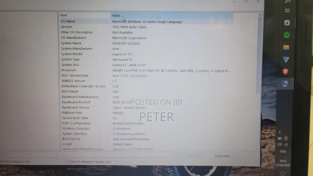 Laptop Acer Apsire M3 581TG 4GB Intel Core i3 HDD 500GB