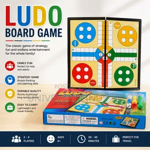 Ludo Board Game – Classic Foldable Family Strategy Board Game