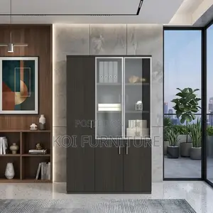 Office Cabinet; Wooden Three Doos Documents Executive Cabinet