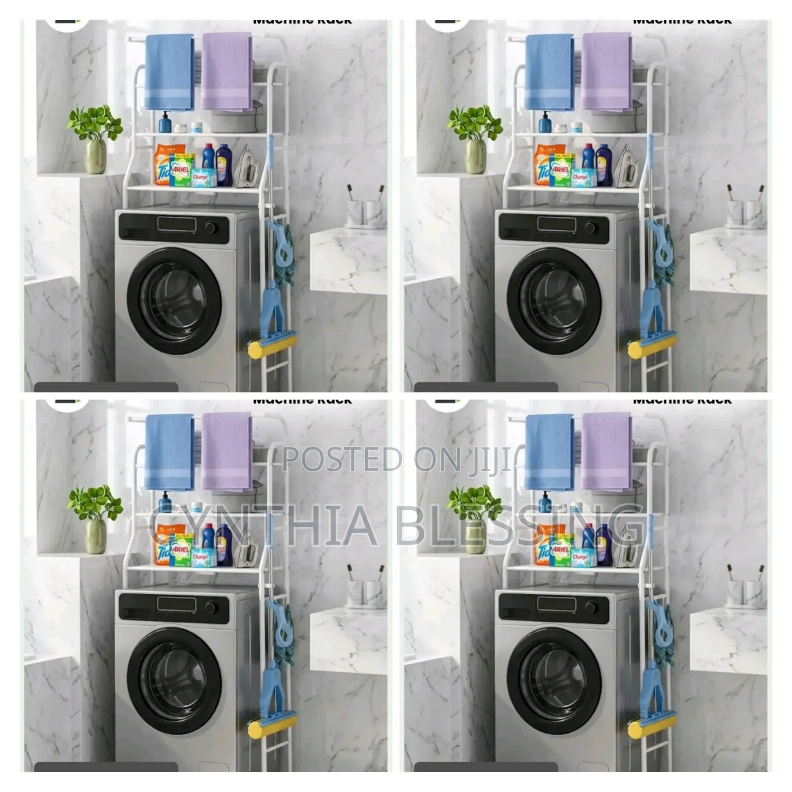 Over The Washing Machine Rack-white