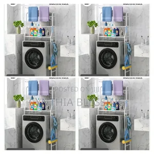 Over The Washing Machine Rack-white