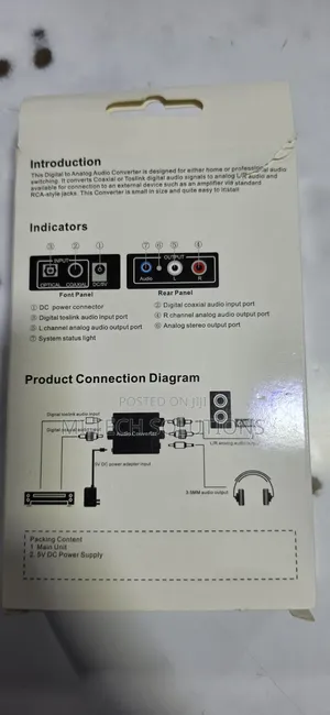 Optical/Audio Converter(Optical to Rca Converter)