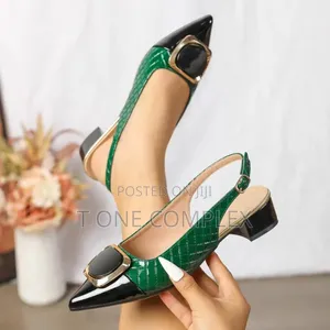 Original Classy Pointed Toe Slingback Block Heels