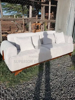 3-Seater Sofa With Wooden Frame: New Design