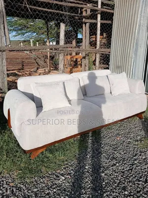 3-Seater Sofa With Wooden Frame: New Design