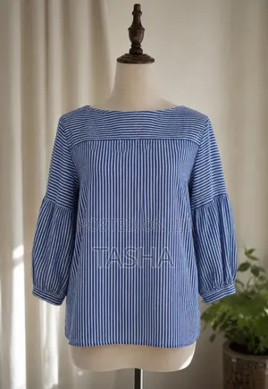 Blue And White Blouse