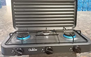 Olelon 3 Burner Gas Stove Cooker With Cover Lid