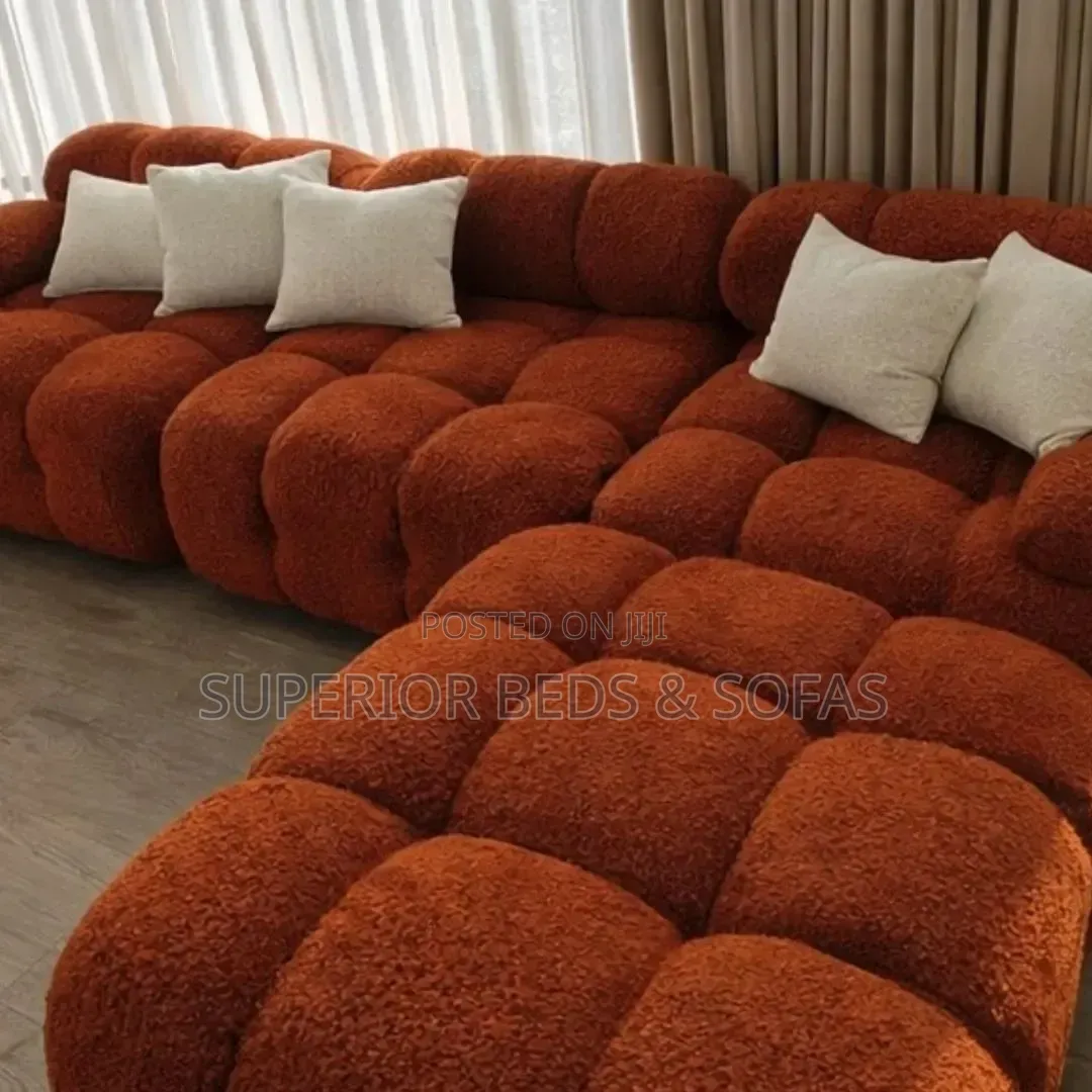 5 Seater Bubble Sofa in Rust Orange: Pay on Delivery