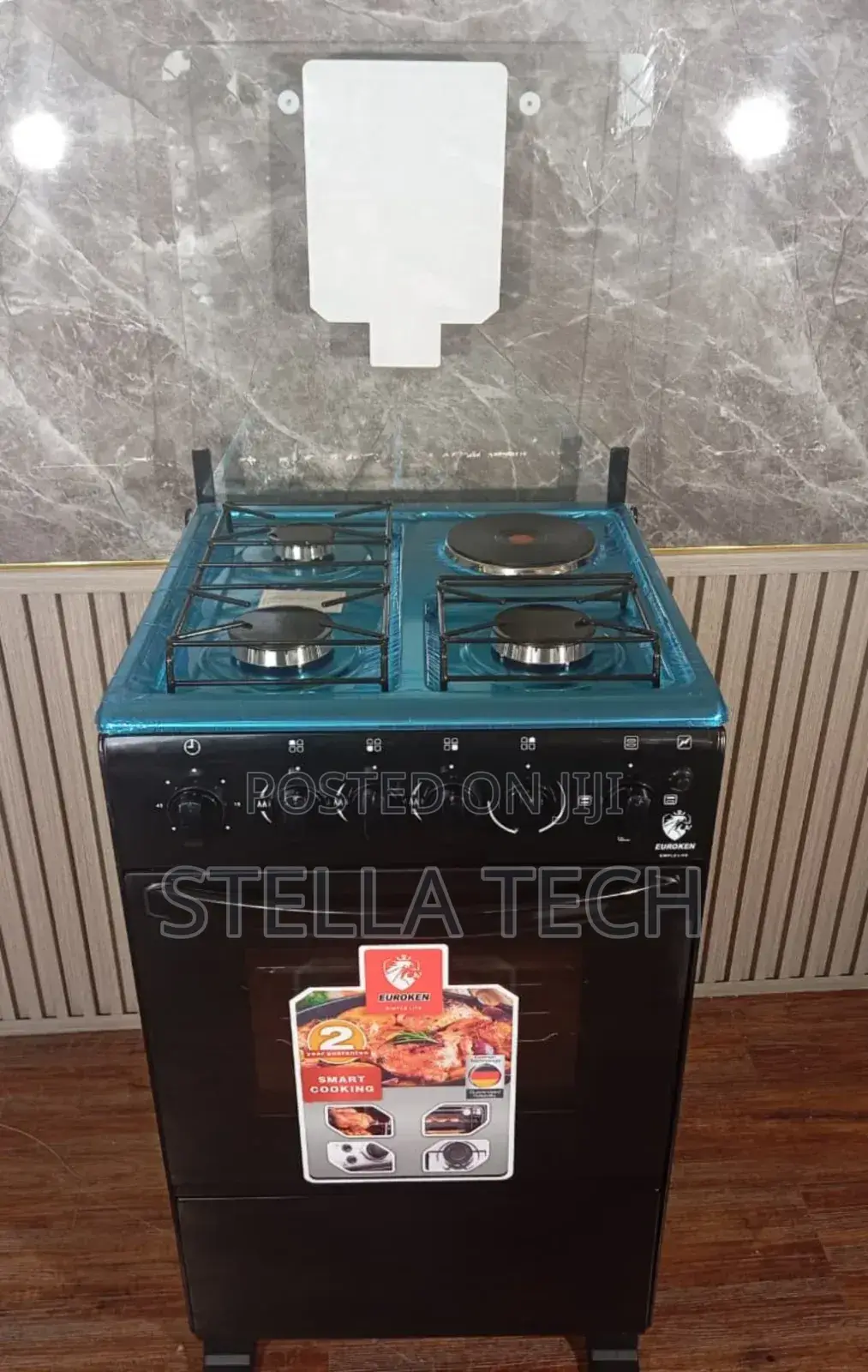 50×55 Euroken 3+1 Standing Cooker With Electric Oven Cooker
