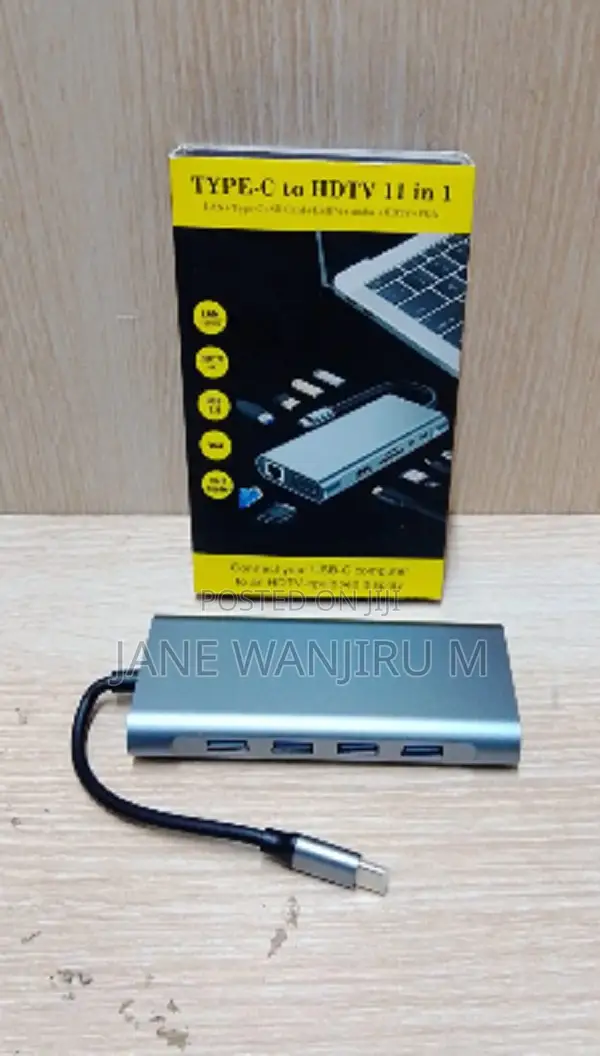 11-in-1 Usb-C Hub With Hdmi Display High-Speed Data Transfer