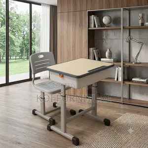 Home Desk; Brown Kids Study Desk With Book Shelf