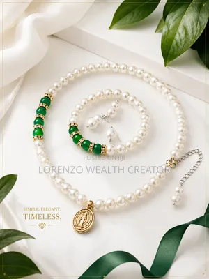 Elegant Pearl Jewelry Set – Necklace, Bracelet Earrings