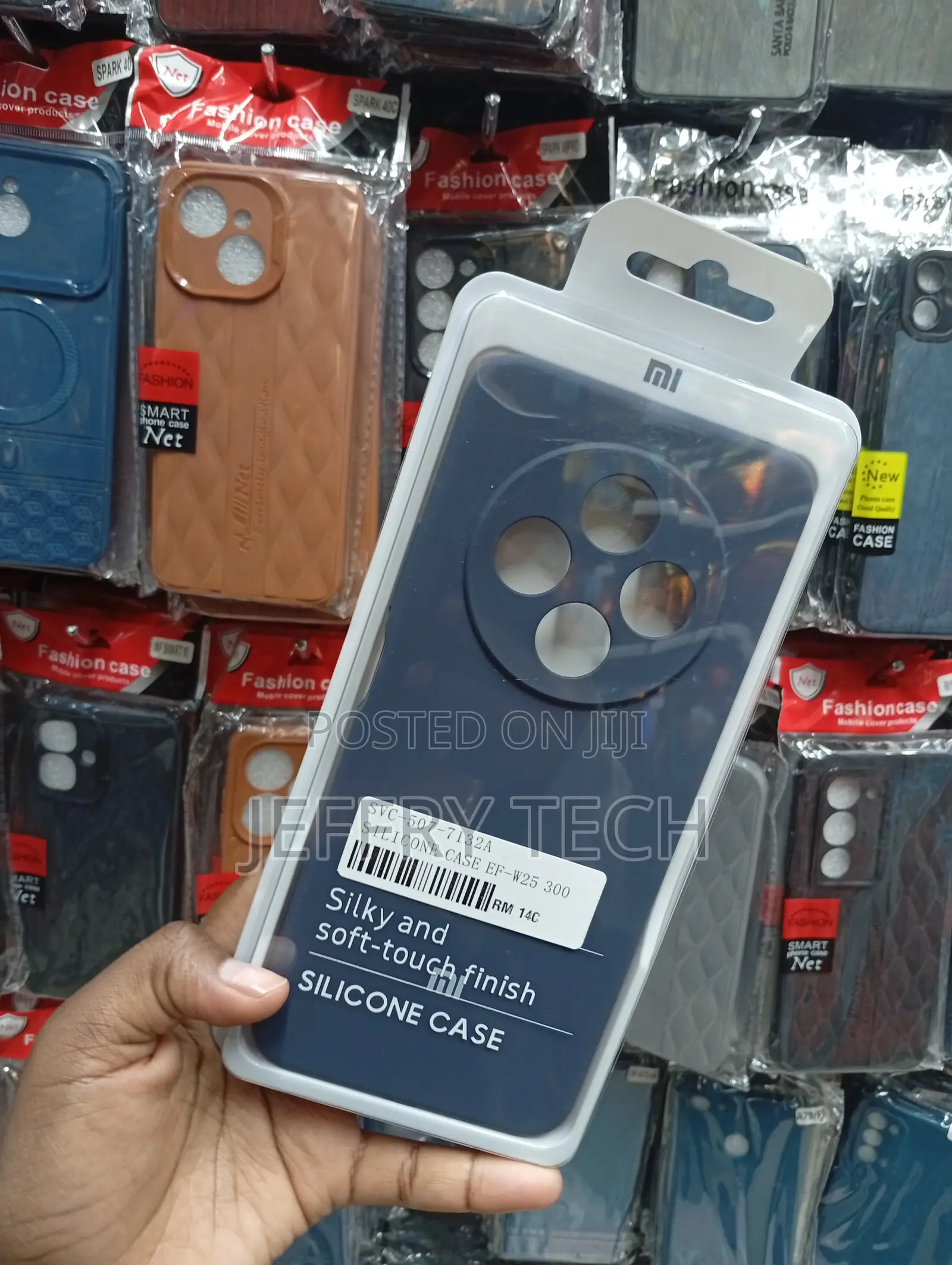 Classy Blue Silicone Case Designed for the Xiaomi Redmi 14c,